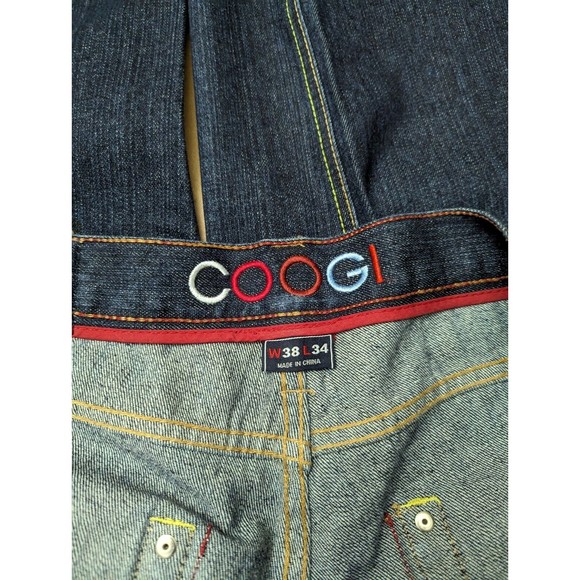 Coogi Jeans Mens Hip Hop Baggy Colorful Wild Embroidered Size 38 x 34 - Picture 5 of 16